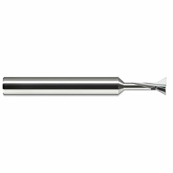 Harvey Tool 1/4 in. Cutter dia. x 0.3750 in. 3/8 Neck Length x 90° included Carbide Dovetail Cutter, 2 Flutes 721416